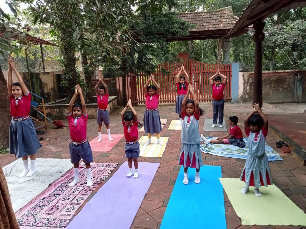 Students Practicing Yoga
